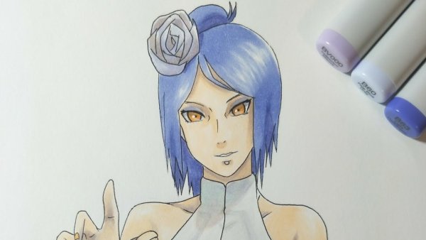 Рисунок Конан из Наруто