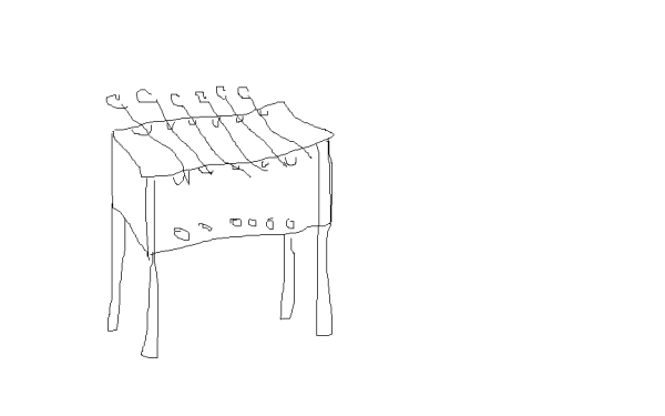 Мангал рисунок карандашом