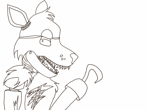 Раскраска ФНАФ Mangle