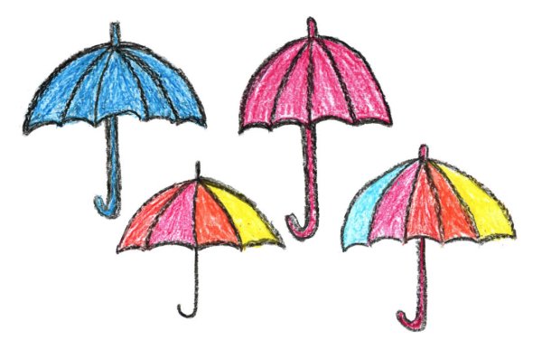 Рисование зонта поэтапно для детей