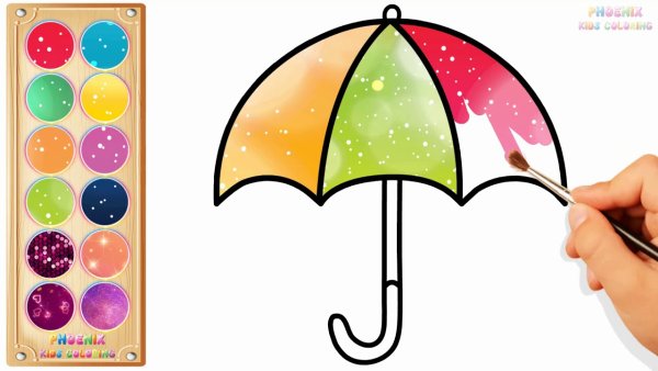 Зонт раскраска для детей