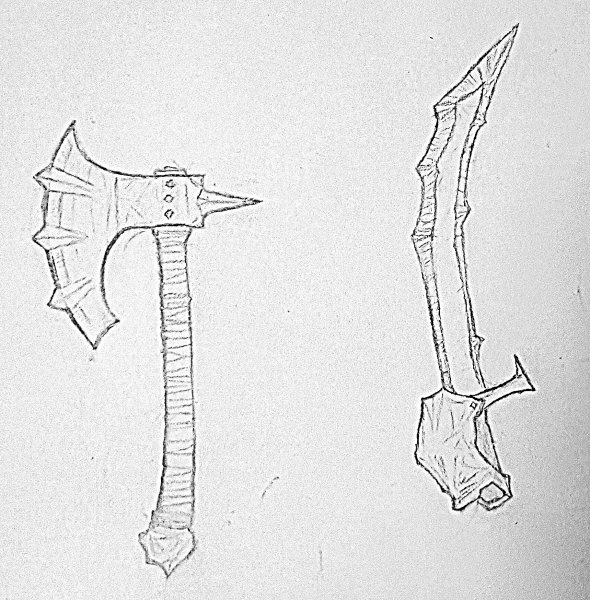 Рисунки топоров для срисовки