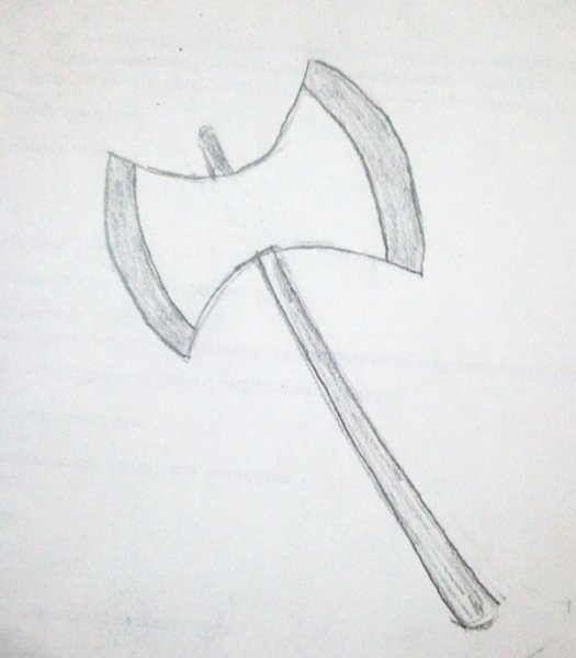 Топор в руке референс