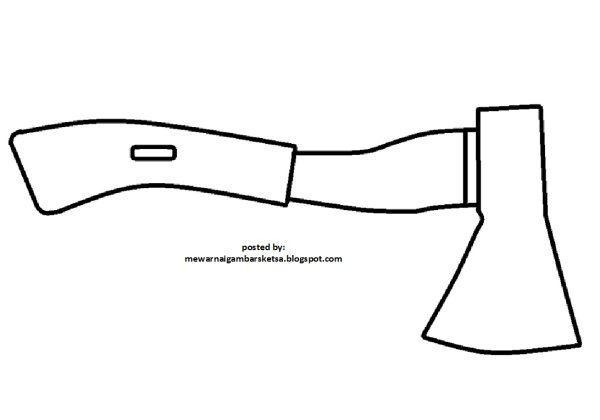 Поэтапное рисование топора