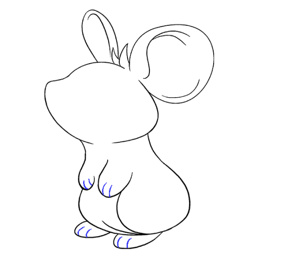 Поэтапное рисование крысы