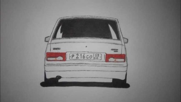 ВАЗ 2114 карандашом