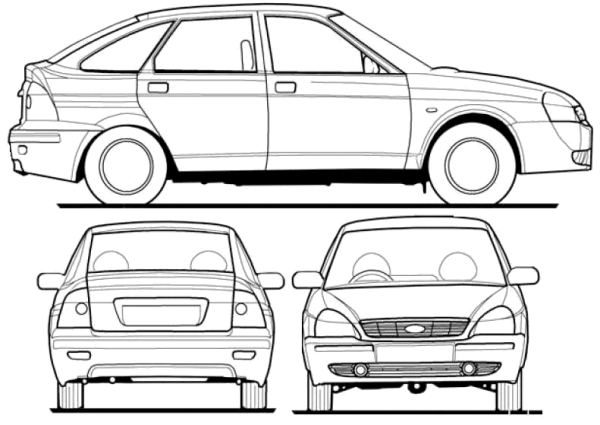 Lada Priora Blueprint