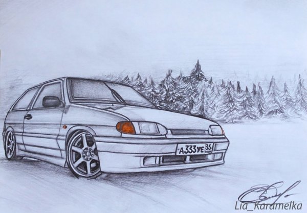 ВАЗ 2115 рисунок
