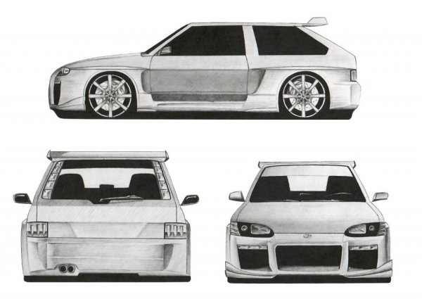 ВАЗ 2113 чертеж