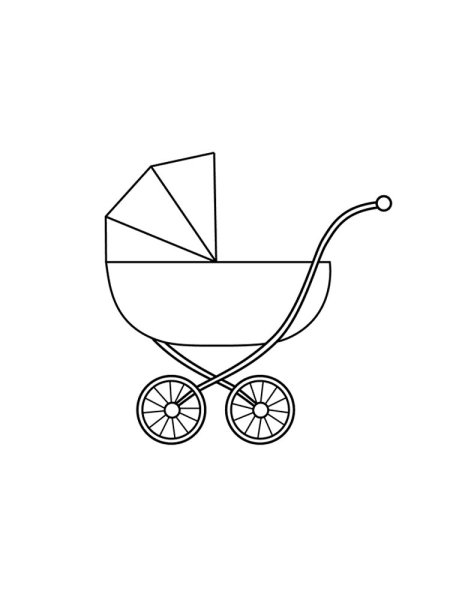 Коляска карандашом