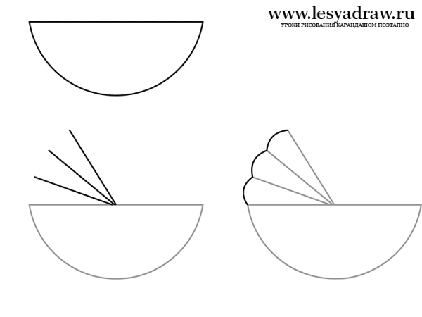 Поэтапное рисование коляски