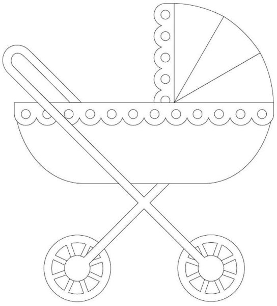 Раскраска коляска