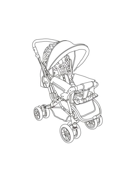 Раскраска коляска