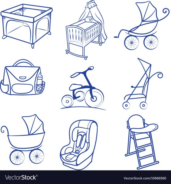 Иконки кроваток и колясок