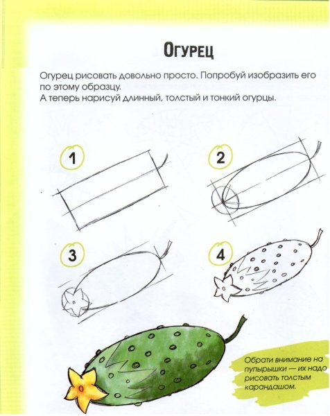 Рисование овощей пошагово
