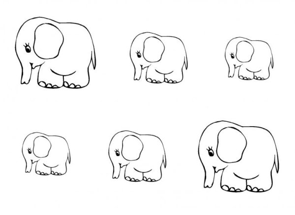 Схематичные рисунки животных