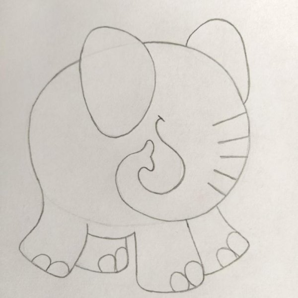 Рисование слона в старшей группе