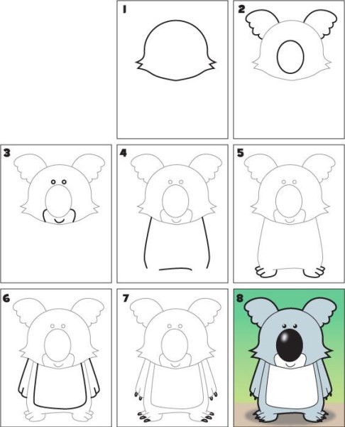 Коала схема рисования