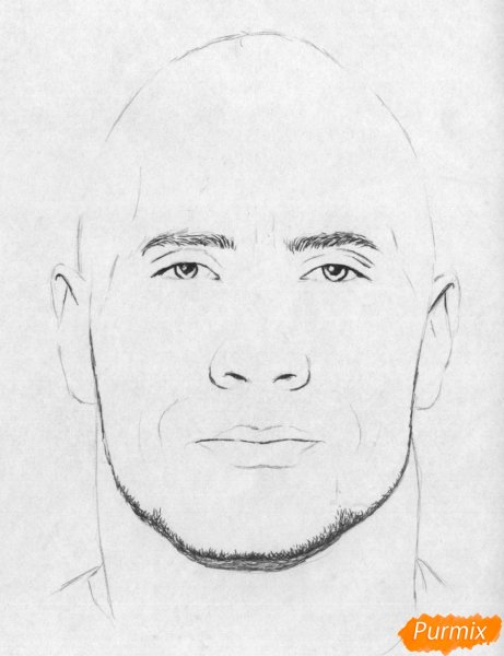 Портрет мужчины карандашом пошагово