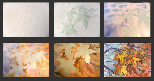 Лессировка в живописи акварелью этапы