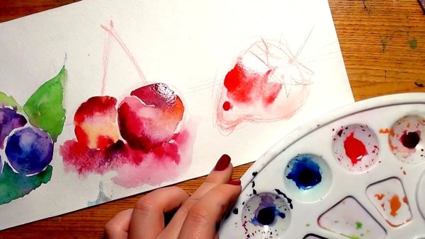 Видеоурок рисования акварелью