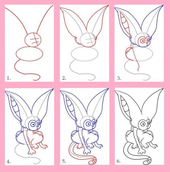 МОМО рисунок поэтапно