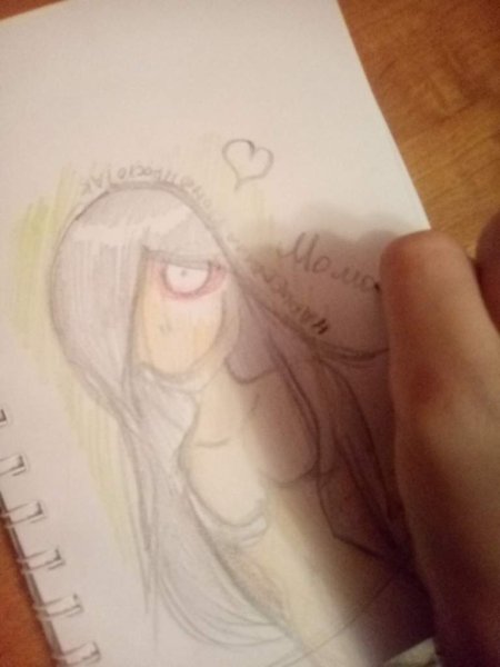 МОМО рисунок карандашом поэтапно