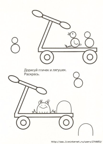 Самокат для рисования для детей пошагово