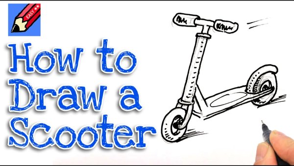 How to draw a Scooter