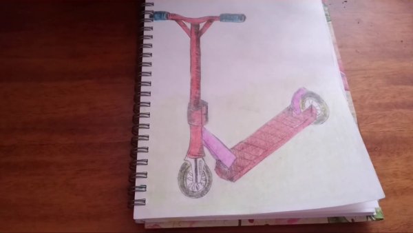 Раскраска самокат