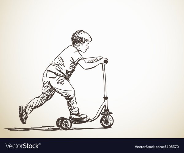 Электросамокат рисунок