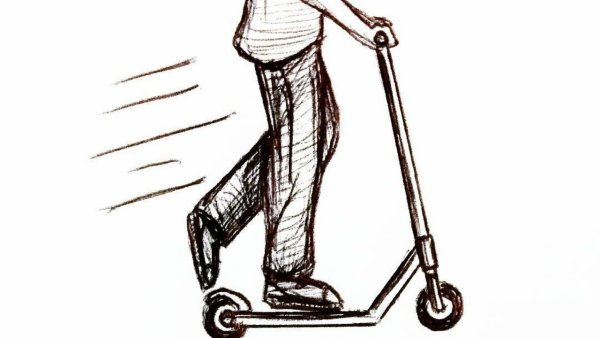 Самокат раскраска для детей