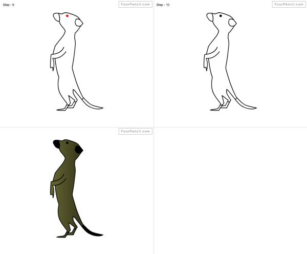 Мангуст нарисовать карандашом поэтапно