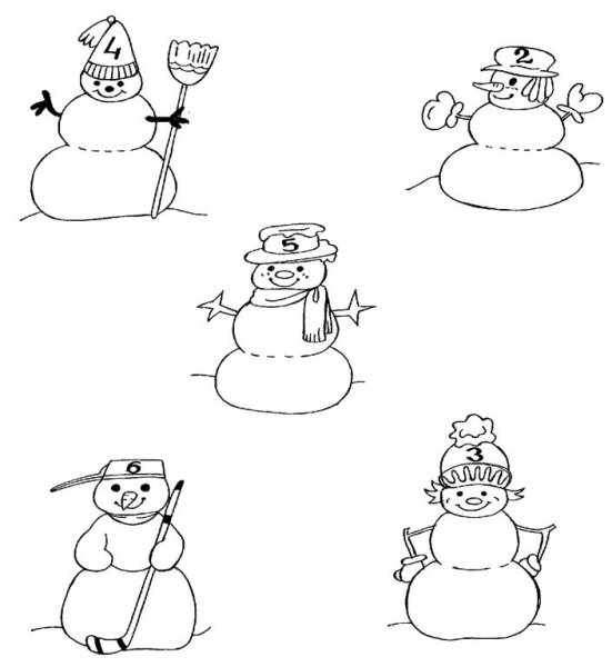 Как нарисовать снеговика