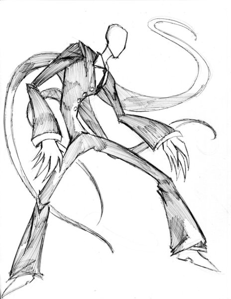 Слендермен раскраска