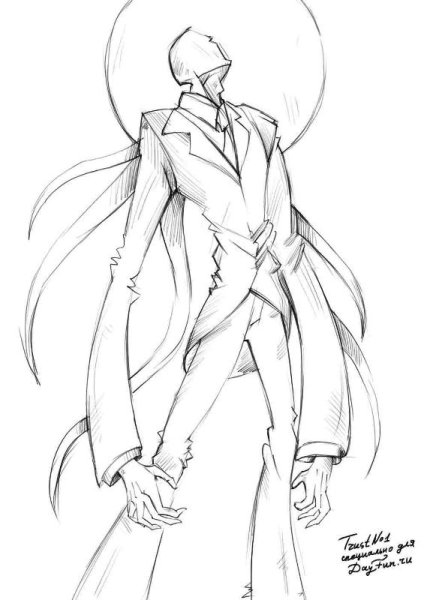 Слендермен раскраска