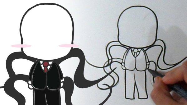 Слендермен срисовать