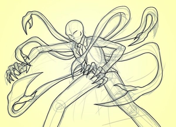 Слендермен раскраска