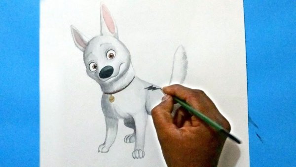 Вольт рисунок гуашью