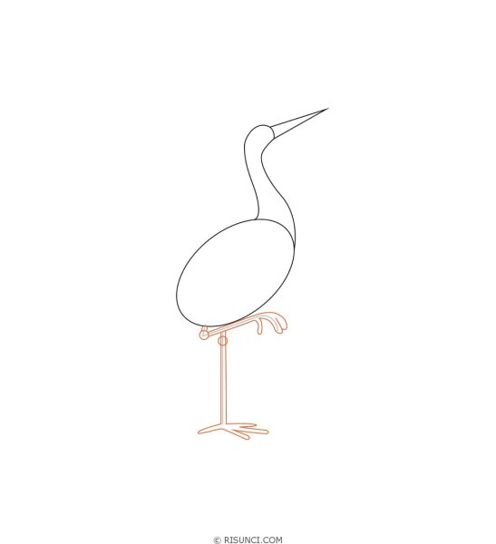 Аист рисование