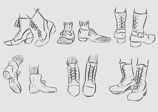 Как нарисовать ботинки (68 фото) » Рисунки для срисовки и не только