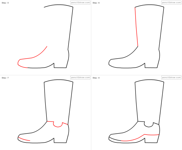 Сапоги поэтапно