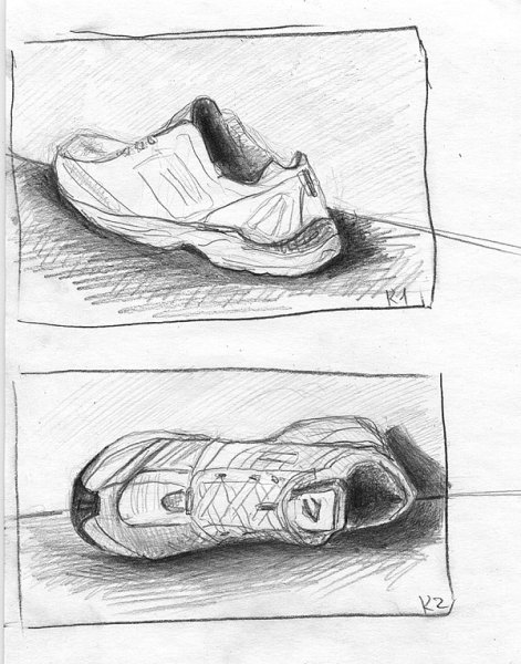 Зарисовки обуви с натуры