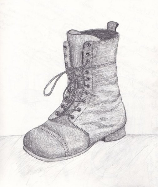 Поэтапное рисование обуви