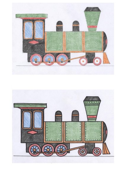 Паровозик рисунок