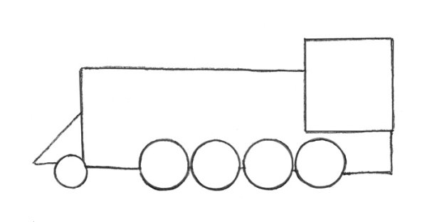 Рисунки для срисовки поезда