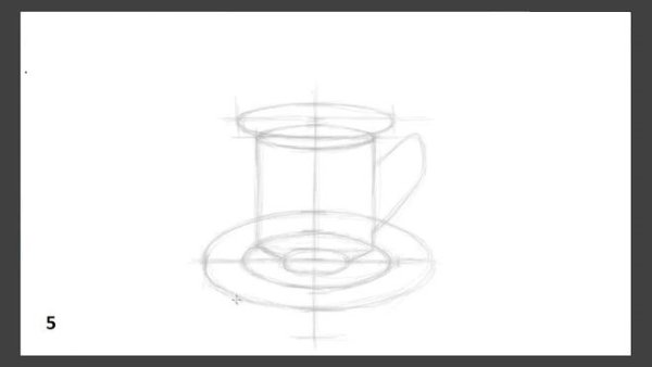 Рисование стаканом круги