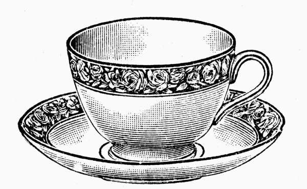 Чайная чашка рисунок
