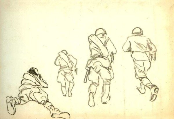 Солдат зарисовка