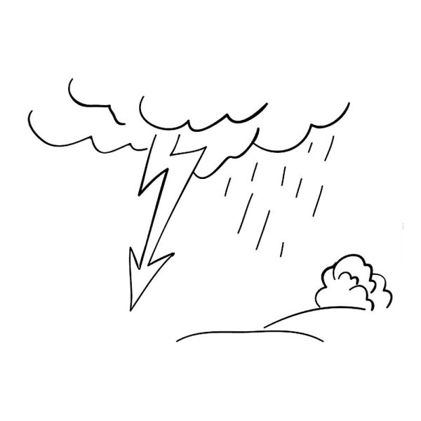 Гроза раскраска для детей